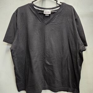 Bill Blass Black V-Neck Tee T-shirt Top Womens XXL